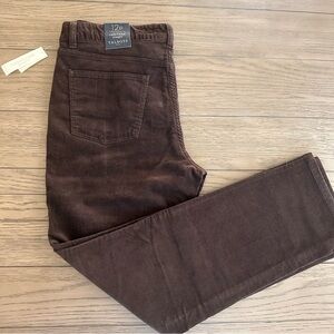 Talbots Women's Dark Brown Corduroy Pants Size 12P NWT